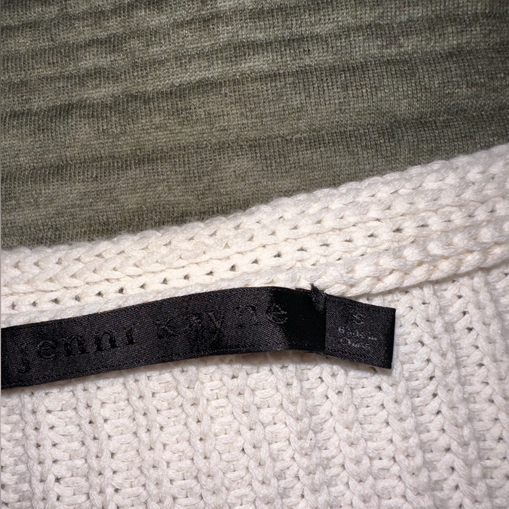 Jenni Kayne Cream V-Neck Sweater - Picture 2 of 5